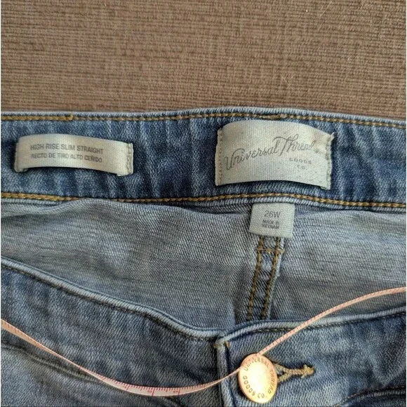 Universal Thread Slim Straight Ankle Jeans 26W - Picture 2 of 4
